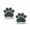 Deals 😀 Giani Bernini Black Pave Crystal 🦮 Dog Paw Stud Earrings Set In Sterling Silver 🔔