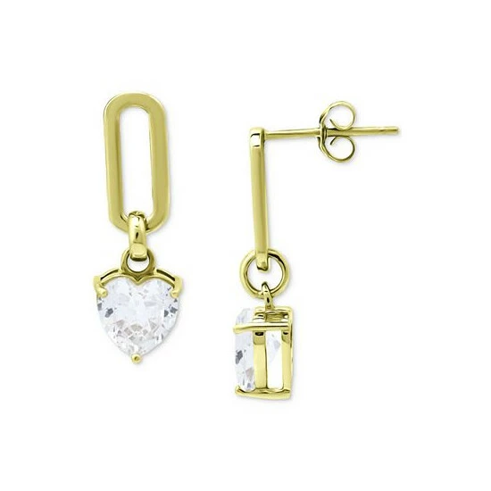 Brand new 🎁 Giani Bernini Cubic Zirconia Heart Drop Earrings, Created For Macy's Sterling Silver 🎁 3 Brand new 🎁 Giani Bernini Cubic Zirconia Heart Drop Earrings, Created For Macy's Sterling Silver 🎁 - Image 3