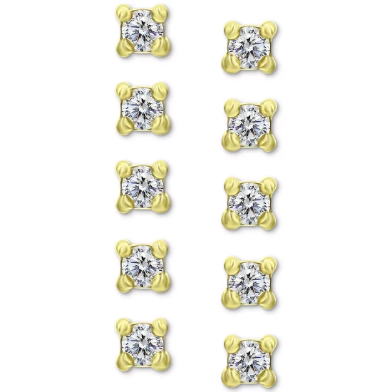 Best Pirce ๐ Giani Bernini 5-Pc. Set Cubic Zirconia Stud Earrings, Created For Macy's Silver ๐ 4 Best Pirce ๐ Giani Bernini 5-Pc. Set Cubic Zirconia Stud Earrings, Created For Macy's Silver ๐ - Image 4