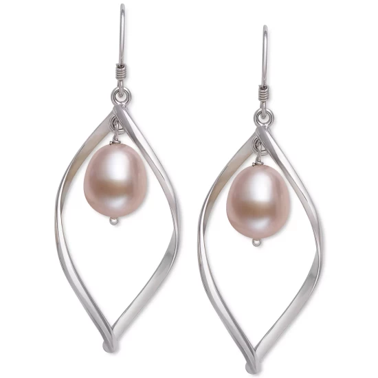 Cheapest ⌛ Giani Bernini Peacock Black Cultured Freshwater Pearl (8-1/2mm) Orbital Drop Earrings In Sterling Silver (Also In White & Pink Cultured Freshwater Pearl), Created For Macy's ⌛ 5 Cheapest ⌛ Giani Bernini Peacock Black Cultured Freshwater Pearl (8-1/2mm) Orbital Drop Earrings In Sterling Silver (Also In White & Pink Cultured Freshwater Pearl), Created For Macy's ⌛ - Image 5