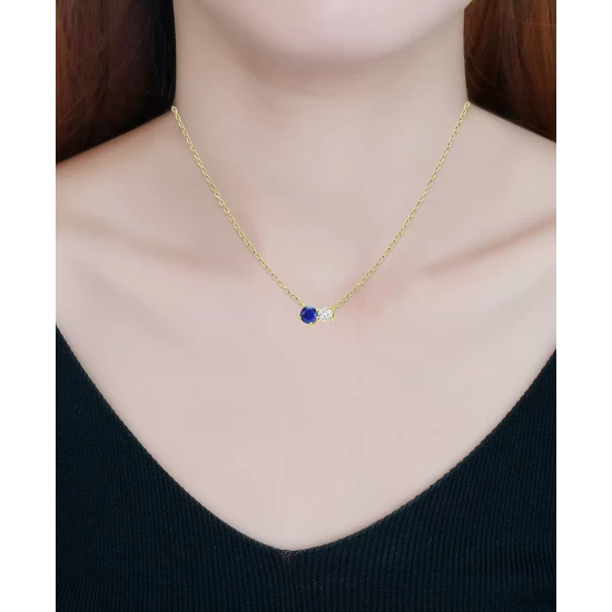 Promo ๐ฅ Giani Bernini Lab-Created Blue Sapphire & Cubic Zirconia Collar Necklace, 16 + 2 Extender, Created For Macy's Gold Over Silver โค๏ธ 4 Promo ๐ฅ Giani Bernini Lab-Created Blue Sapphire & Cubic Zirconia Collar Necklace, 16 + 2 Extender, Created For Macy's Gold Over Silver โค๏ธ - Image 4