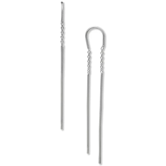 Coupon 🧨 Giani Bernini Bar & Chain Threader Earrings In Sterling Silver, Created For Macy's 🔥 2 Coupon 🧨 Giani Bernini Bar & Chain Threader Earrings In Sterling Silver, Created For Macy's 🔥 - Image 2