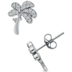 Best Sale 🥰 Giani Bernini Cubic Zirconia Palm Tree Stud Earrings In Sterling Silver, Created For Macy's 🔥 -Giani Bernini Shop unnamed file 365