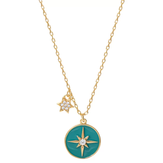 Hot Sale ๐ Giani Bernini Cubic Zirconia & Enamel Double Star Pendant Necklace In 18k Gold-Plated Sterling Silver, 16 + 2 Extender, Created For Macy's Gold Over Silver ๐ 4 Hot Sale ๐ Giani Bernini Cubic Zirconia & Enamel Double Star Pendant Necklace In 18k Gold-Plated Sterling Silver, 16 + 2 Extender, Created For Macy's Gold Over Silver ๐ - Image 4