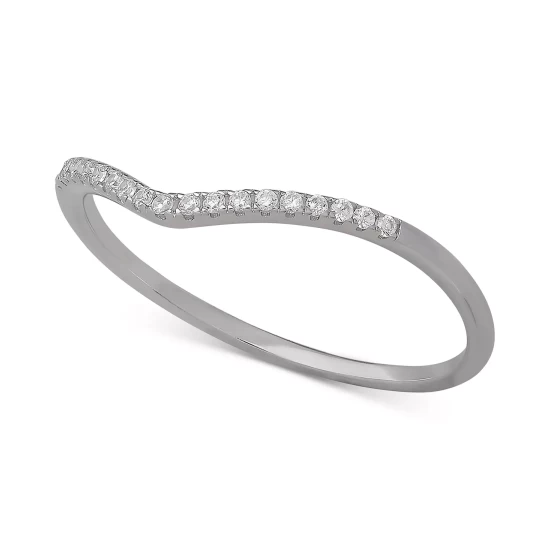 Coupon 🎁 Giani Bernini Cubic Zirconia Pavé V Ring, Created For Macy's Silver 🔥 5 Coupon 🎁 Giani Bernini Cubic Zirconia Pavé V Ring, Created For Macy's Silver 🔥 - Image 5