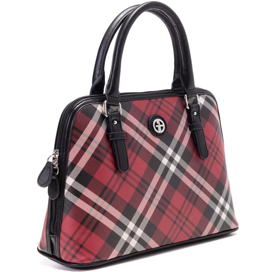 Budget 🧨 Giani Bernini Saffiano Plaid Dome Satchel, Created For Macy's Holiday Plaid/silver ⭐ 7 Budget 🧨 Giani Bernini Saffiano Plaid Dome Satchel, Created For Macy's Holiday Plaid/silver ⭐ - Image 7