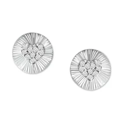Deals 👏 Giani Bernini Cubic Zirconia Heart Disc Stud Earrings, Created For Macy's Gold Over Silver 🧨 -Giani Bernini Shop unnamed file 448