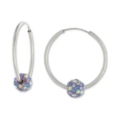 Buy ⌛ Giani Bernini Crystal Ball Small Hoop Earrings, 0.82, Created For Macy's Clear 😉 -Giani Bernini Shop unnamed file 482