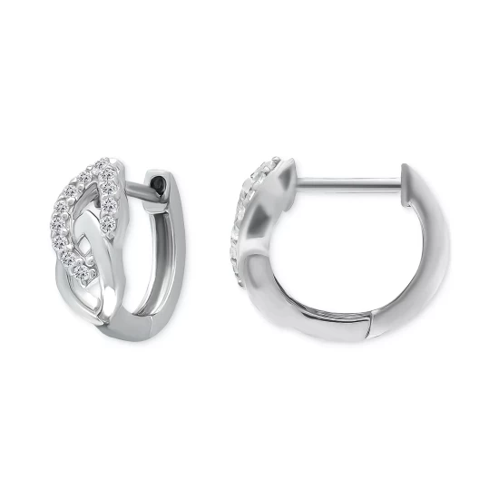 Outlet 👍 Giani Bernini Cubic Zirconia Link Small Huggie Hoop Earrings, 0.55, Created For Macy's Twotone 🔔 6 Outlet 👍 Giani Bernini Cubic Zirconia Link Small Huggie Hoop Earrings, 0.55, Created For Macy's Twotone 🔔 - Image 6