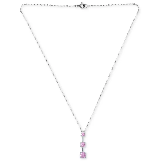 Best deal ๐ Giani Bernini Pink Cubic Zirconia Journey 18 Pendant Necklace In Sterling Silver, Created For Macy's โญ 4 Best deal ๐ Giani Bernini Pink Cubic Zirconia Journey 18 Pendant Necklace In Sterling Silver, Created For Macy's โญ - Image 4