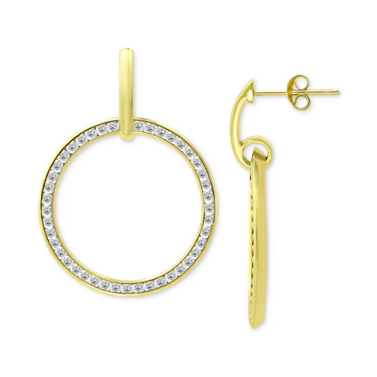 Cheap 👍 Giani Bernini Cubic Zirconia Circle Drop Earrings, Created For Macy's Gold Over Silver 😉 5 Cheap 👍 Giani Bernini Cubic Zirconia Circle Drop Earrings, Created For Macy's Gold Over Silver 😉 - Image 5