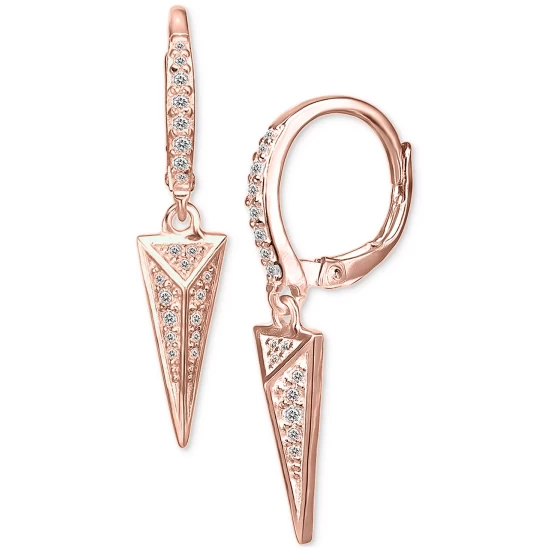 Coupon ✨ Giani Bernini Cubic Zirconia Pyramid Drop Earrings, Created For Macy's Gold 🤩 3 Coupon ✨ Giani Bernini Cubic Zirconia Pyramid Drop Earrings, Created For Macy's Gold 🤩 - Image 3