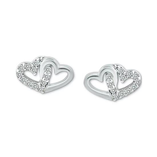 Discount 😀 Giani Bernini Cubic Zirconia Intertwined Hearts Stud Earrings, Created For Macy's White 😍 4 Discount 😀 Giani Bernini Cubic Zirconia Intertwined Hearts Stud Earrings, Created For Macy's White 😍 - Image 4