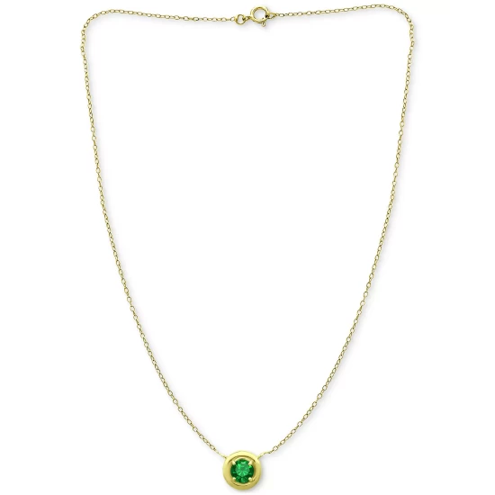 Buy 🧨 Giani Bernini Green Cubic Zirconia Framed 16 Pendant Necklace, Created For Macy's Silver 🤩 5 Buy 🧨 Giani Bernini Green Cubic Zirconia Framed 16 Pendant Necklace, Created For Macy's Silver 🤩 - Image 5