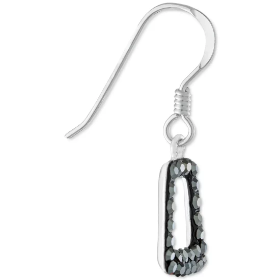 Outlet ๐ Giani Bernini Gray Crystal Geometric Drop Earrings In Sterling Silver, Created For Macy's โจ 4 Outlet ๐ Giani Bernini Gray Crystal Geometric Drop Earrings In Sterling Silver, Created For Macy's โจ - Image 4