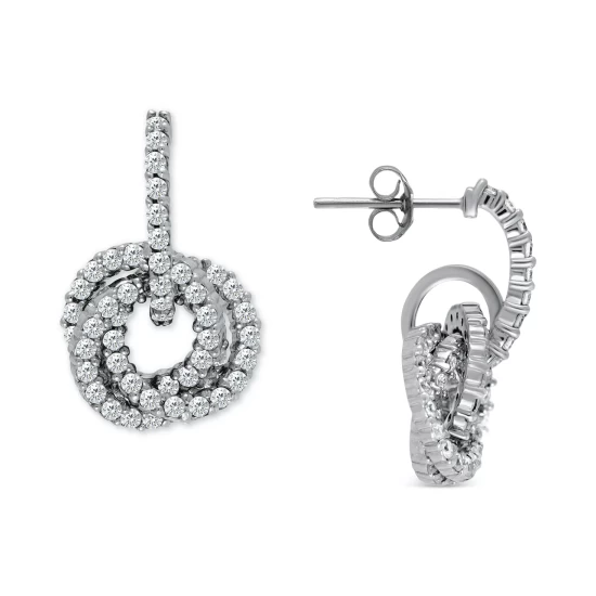Discount ๐ Giani Bernini Cubic Zirconia Interwoven Drop Earrings In Sterling Silver, Created For Macy's ๐ฅ 4 Discount ๐ Giani Bernini Cubic Zirconia Interwoven Drop Earrings In Sterling Silver, Created For Macy's ๐ฅ - Image 4