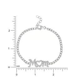 Outlet ❤️ Giani Bernini Cubic Zirconia MOM Curb Link Chain Bracelet In Sterling Silver, Created For Macy's 🔔 -Giani Bernini Shop unnamed file 564