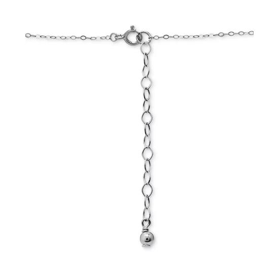 Best Pirce 🤩 Giani Bernini Cubic Zirconia & Enamel Heart Pendant Necklace, 16 + 2 Extender, Created For Macy's Sterling Silver 🌟 4 Best Pirce 🤩 Giani Bernini Cubic Zirconia & Enamel Heart Pendant Necklace, 16 + 2 Extender, Created For Macy's Sterling Silver 🌟 - Image 4
