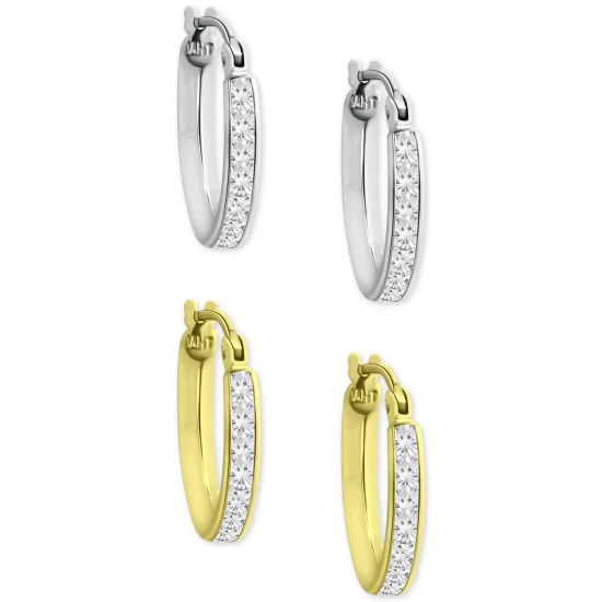 Coupon ๐ฏ Giani Bernini 2-Pc. Set Cubic Zirconia Small Hoop Earrings In Sterling Silver & 18k Gold-Plated Sterling Silver, 0.5, Created For Macy's White/gold ๐ฏ 4 Coupon ๐ฏ Giani Bernini 2-Pc. Set Cubic Zirconia Small Hoop Earrings In Sterling Silver & 18k Gold-Plated Sterling Silver, 0.5, Created For Macy's White/gold ๐ฏ - Image 4