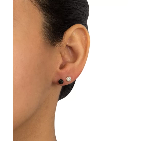 Cheapest ๐ Giani Bernini Crystal 4mm 2-Pc Set Pave Stud Earrings In Sterling Silver, Available In Black And White Or Red And White ๐ฏ 4 Cheapest ๐ Giani Bernini Crystal 4mm 2-Pc Set Pave Stud Earrings In Sterling Silver, Available In Black And White Or Red And White ๐ฏ - Image 4