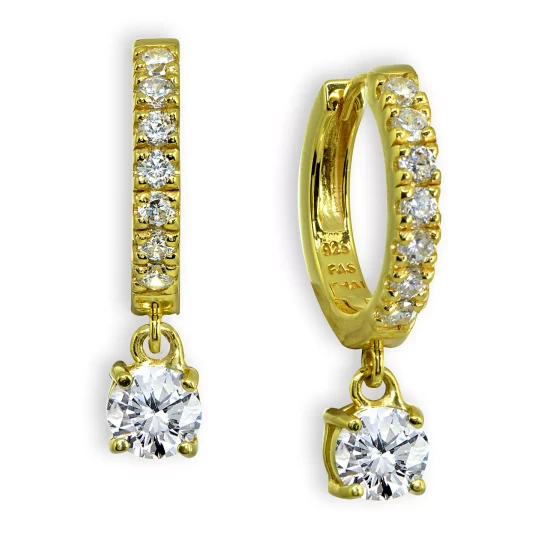 Best Pirce ๐คฉ Giani Bernini Cubic Zirconia Dangle Drop Huggie Hoop Earring In 18k Gold Plated Sterling Silver ๐ 2 Best Pirce ๐คฉ Giani Bernini Cubic Zirconia Dangle Drop Huggie Hoop Earring In 18k Gold Plated Sterling Silver ๐ - Image 2