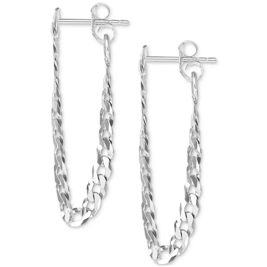 Cheapest 🥰 Giani Bernini Curb Link Chain Dangle Drop Earrings, Created For Macy's Sterling Silver 💯 5 Cheapest 🥰 Giani Bernini Curb Link Chain Dangle Drop Earrings, Created For Macy's Sterling Silver 💯 - Image 5