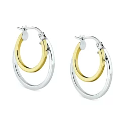 Budget 👍 Giani Bernini Double Hoop Earrings In Sterling Silver & 18k Gold-Plate, Created For Macy's Gold Over Silver ⌛ -Giani Bernini Shop unnamed file 705