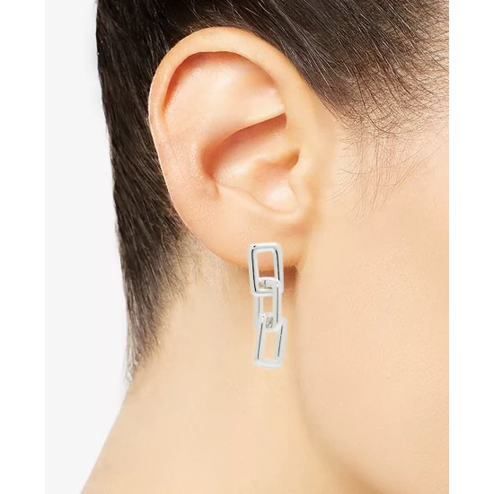 Outlet ๐ Giani Bernini Polished Rectangle Chain Link Drop Earrings In Sterling Silver, Created For Macy's โจ 3 Outlet ๐ Giani Bernini Polished Rectangle Chain Link Drop Earrings In Sterling Silver, Created For Macy's โจ - Image 3