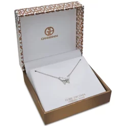 Best Pirce ✔️ Giani Bernini Cubic Zirconia Butterfly 18 Pendant Necklace In Sterling Silver, Created For Macy's 😉 -Giani Bernini Shop unnamed file 717