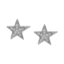 Hot Sale ⌛ Giani Bernini Cubic Zirconia Star Stud Earrings In Sterling Silver, Created For Macy's 😀 -Giani Bernini Shop unnamed file 779
