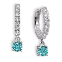 Promo 🔥 Giani Bernini Color Cubic Zirconia Dangle Drop Huggie Hoop Earring In Sterling Silver Light Blue 🧨 -Giani Bernini Shop unnamed file 789