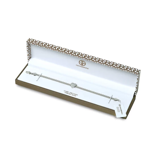 Coupon 😍 Giani Bernini Cubic Zirconia Heart Bismark Chain Bracelet, Created For Macy's White 🥰 7 Coupon 😍 Giani Bernini Cubic Zirconia Heart Bismark Chain Bracelet, Created For Macy's White 🥰 - Image 7