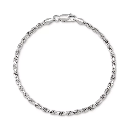 Buy ๐ Giani Bernini Rope Link Chain Bracelet In Sterling Silver, Created For Macy's ๐ 2 Buy ๐ Giani Bernini Rope Link Chain Bracelet In Sterling Silver, Created For Macy's ๐ - Image 2