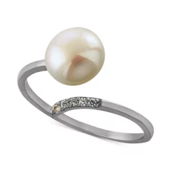 Coupon 🤩 Giani Bernini Cultured Freshwater Pearl (8mm) & Cubic Zirconia Bypass Ring, Created For Macy's Sterling Silver 🤩 -Giani Bernini Shop unnamed file 859