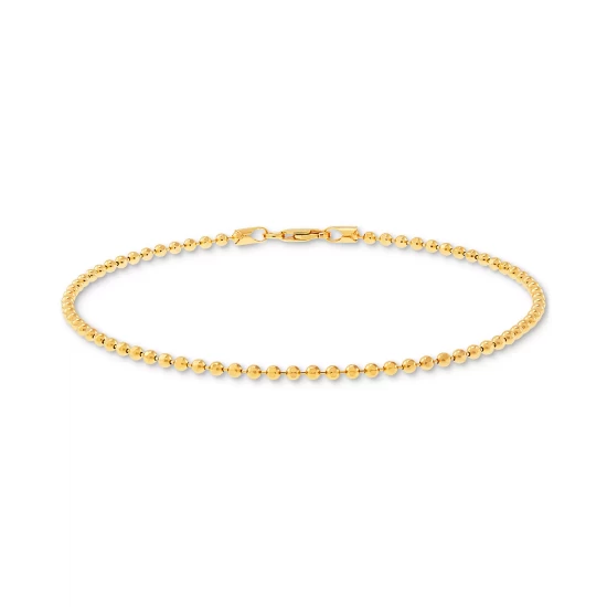 Budget ๐ Giani Bernini Beaded Link Ankle Bracelet In 18k Gold-Plated Sterling Silver, Created For Macy's Gold Over Silver ๐ 3 Budget ๐ Giani Bernini Beaded Link Ankle Bracelet In 18k Gold-Plated Sterling Silver, Created For Macy's Gold Over Silver ๐ - Image 3