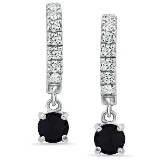 Brand new 🥰 Giani Bernini Cubic Zirconia Dangle Drop Huggie Hoop Earring In Sterling Silver Or 18k Gold Over Silver (Also Available In Lab Created Opal) Lt Green/silver 👏 5 Brand new 🥰 Giani Bernini Cubic Zirconia Dangle Drop Huggie Hoop Earring In Sterling Silver Or 18k Gold Over Silver (Also Available In Lab Created Opal) Lt Green/silver 👏 - Image 5