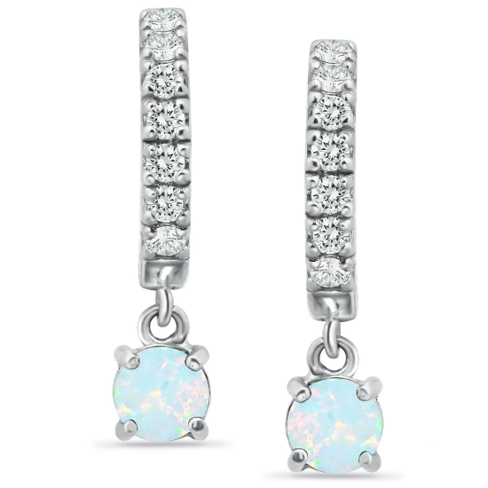 Brand new 🥰 Giani Bernini Cubic Zirconia Dangle Drop Huggie Hoop Earring In Sterling Silver Or 18k Gold Over Silver (Also Available In Lab Created Opal) Lt Green/silver 👏 7 Brand new 🥰 Giani Bernini Cubic Zirconia Dangle Drop Huggie Hoop Earring In Sterling Silver Or 18k Gold Over Silver (Also Available In Lab Created Opal) Lt Green/silver 👏 - Image 7