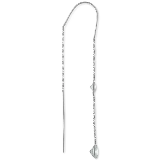 Hot Sale ๐ Giani Bernini Cubic Zirconia Bezel Threader Earrings In Sterling Silver, Created For Macy's โ 4 Hot Sale ๐ Giani Bernini Cubic Zirconia Bezel Threader Earrings In Sterling Silver, Created For Macy's โ - Image 4